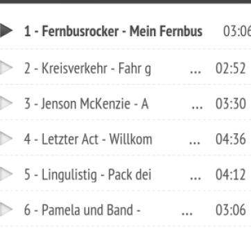 MeinFernbus Songs